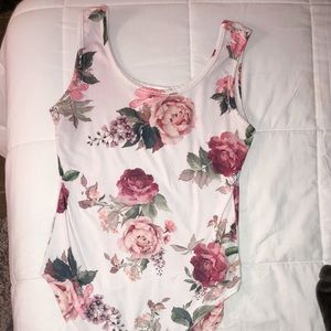 flower print bodysuit